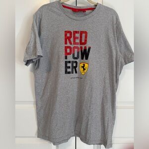 Ferrari “Red Power” Gray Graphic T-Shirt Men’s XL Official Licensed Product